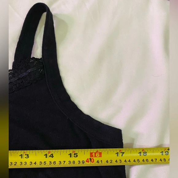 Northern Reflection women black  Y2K baby doll laced strappy cotton top size M - Picture 4 of 5